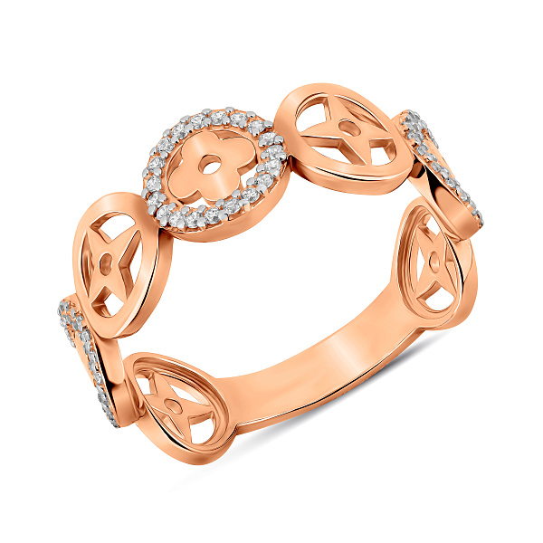 Золота каблучка з фіанітами (арт. 141278) – зображення 1