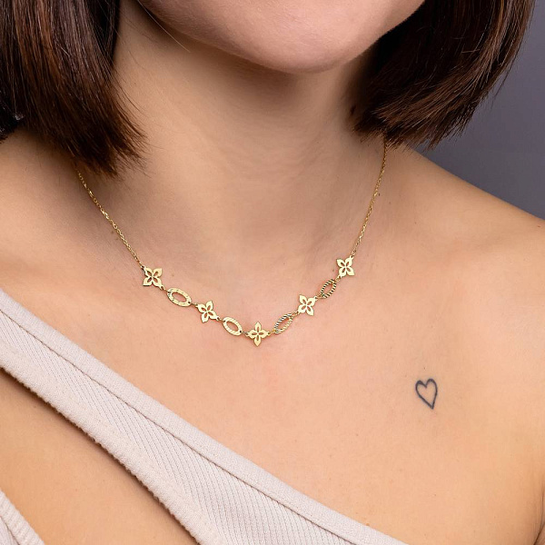 Колье из желтого золота без камней (арт. 352645ж) – изображение 2