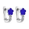 Серьги из серебра с эмалью и фианитами (арт. 7502/2716ес) – изображение 1