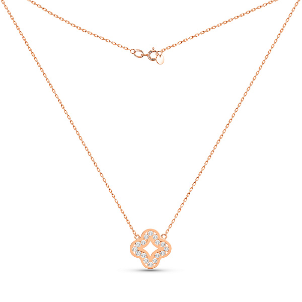 Кольє з червоного золота з діамантами (арт. Ц011578015) – зображення 2