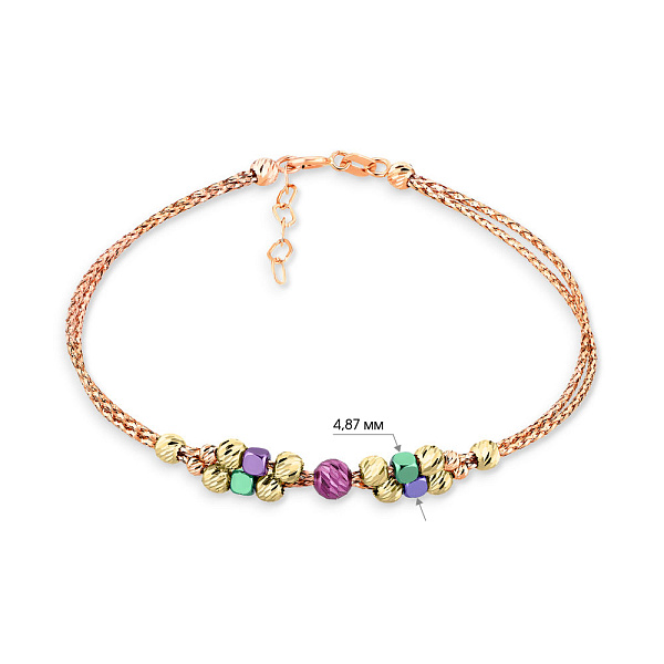 Золотой женский браслет Orbit (арт. 324159кжзрф) – изображение 3