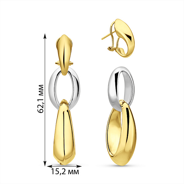 Золоті сережки Francelli (арт. е1091887жб) – зображення 5
