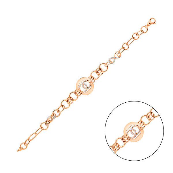 Золотой браслет с фианитами (арт. 326412) – изображение 1