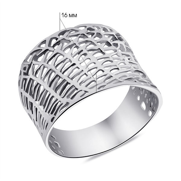 Широкое кольцо из серебра (арт. 7501/КК2/062-20) – изображение 4