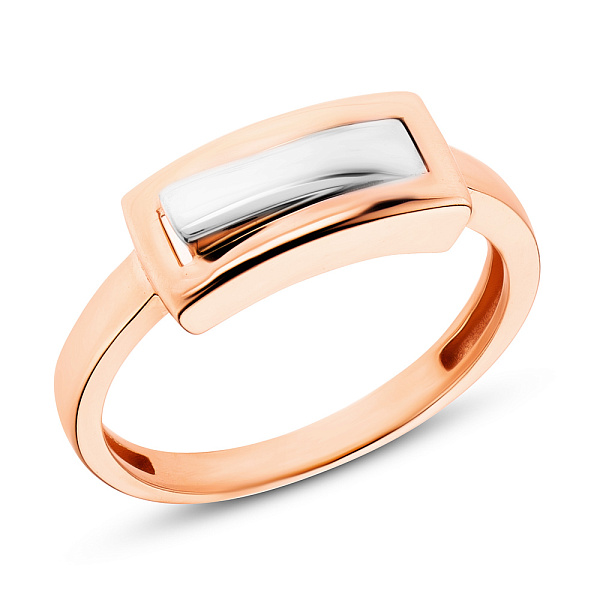 Кольцо золотое в комбинированном цвете металла (арт. 154344кб) – изображение 1