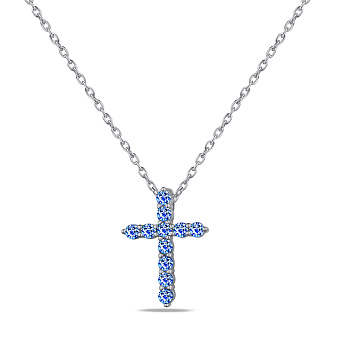 Серебряное колье с фианитами (арт. 7507/1477ас)