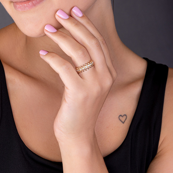 Каблучка з червоного золота (арт. 156002) – зображення 2