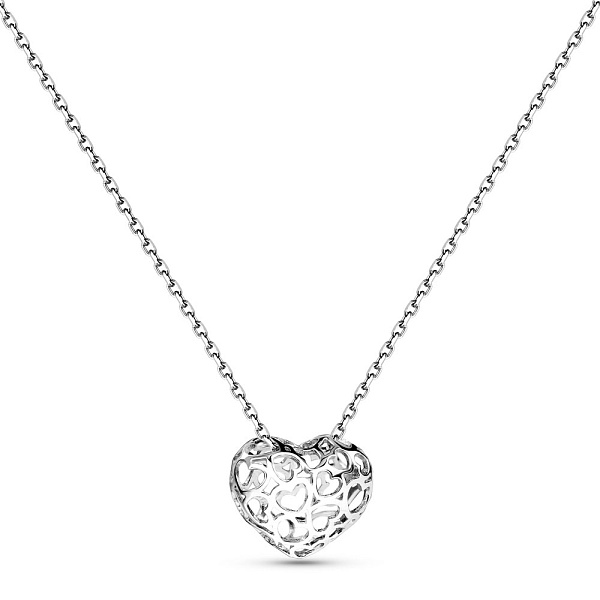 Колье из белого золота Сердце (арт. 360208б) – изображение 1