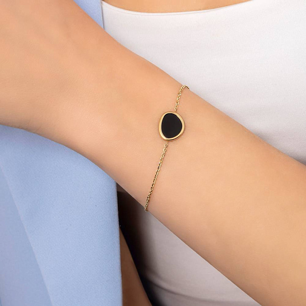 Золотий браслет Diva з оніксом (арт. 324760жо) – зображення 3