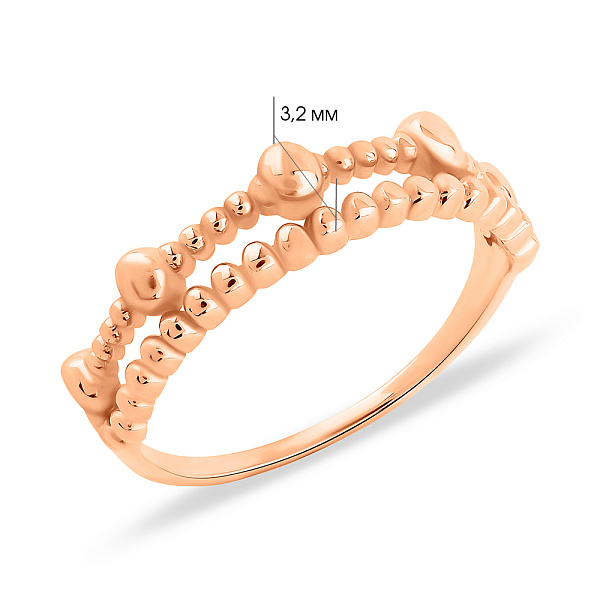 Золотое кольцо без камней (арт. 155806) – изображение 5