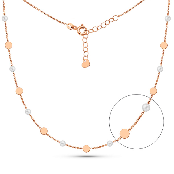 Колье из золота с жемчугом (арт. 352391прлб) – изображение 1