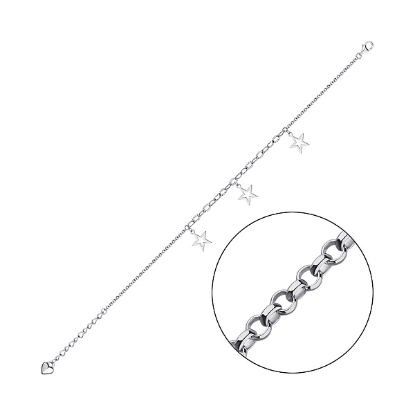 Браслет из серебра с звездочками (арт. 7509/4702) – изображение 1