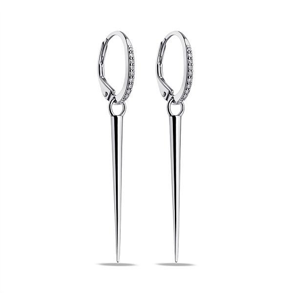 Длинные серебряные серьги с подвесками (арт. 7502/9458) – изображение 1