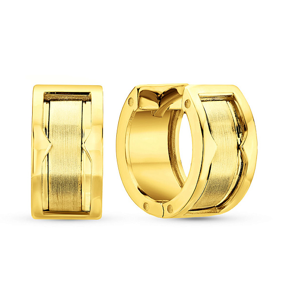 Серьги-кольца из желтого золота (арт. 1091008/15ж) – изображение 1