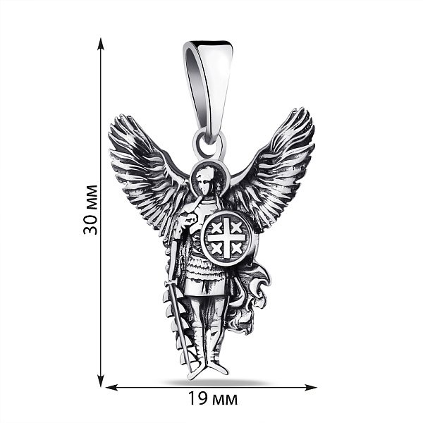 Срібний кулон Архангел Михаїл  (арт. 7903/2032/1) – зображення 2