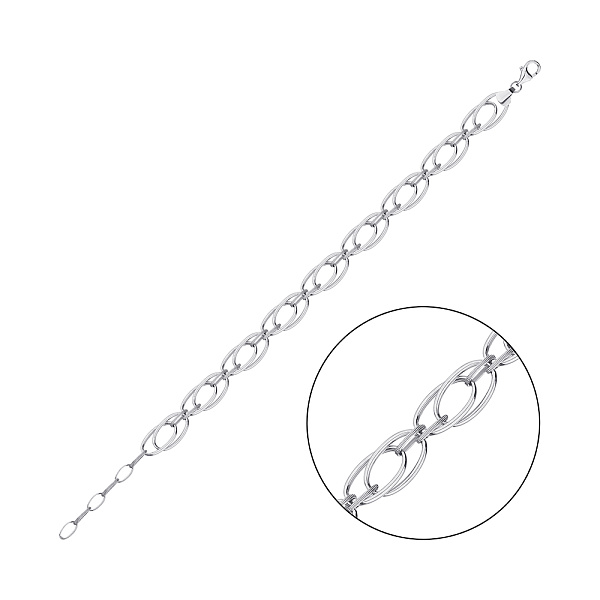 Серебряный браслет без камней (арт. 7509/4418) – изображение 1