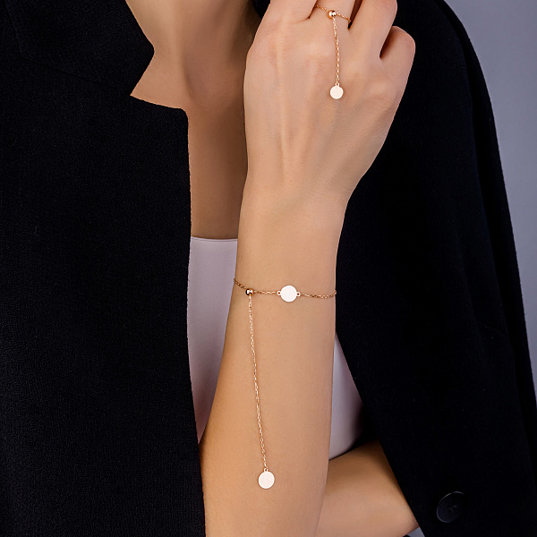 Золотий браслет FLY с монетками (арт. 326809/8) – изображение 3