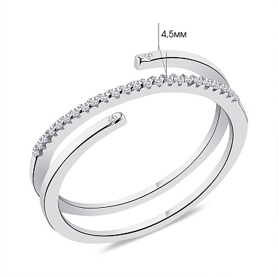 Серебряное кольцо с фианитами  (арт. 7501/5916)