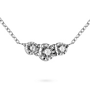 Кольє з білого золота з діамантами (арт. Ц341085015б)