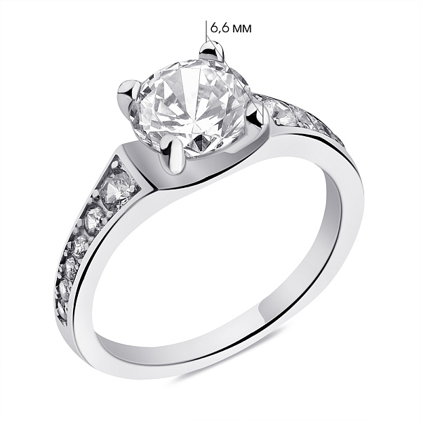 Серебряное кольцо с фианитами (арт. 7501/6406) – изображение 2