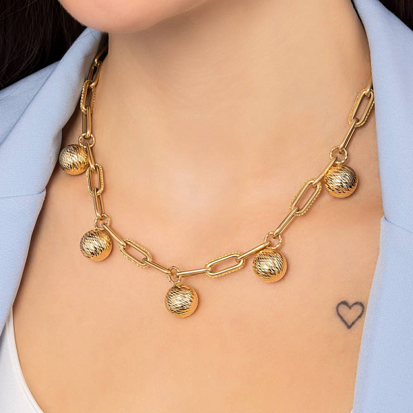 Золотое колье Francelli (арт. 352358ж) – изображение 3