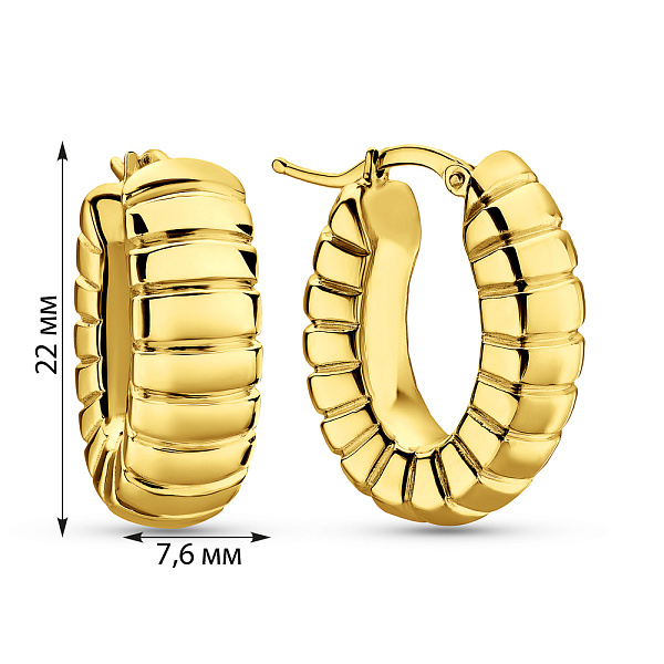 Сережки Francelli з жовтого золота (арт. е1091755/20ж) – зображення 3