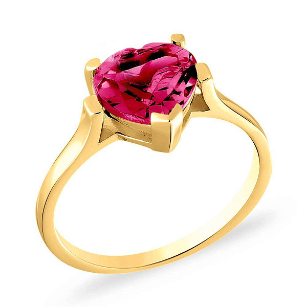 Каблучка з жовтого золота з кварцом (арт. 140592ПжрГ) – зображення 1