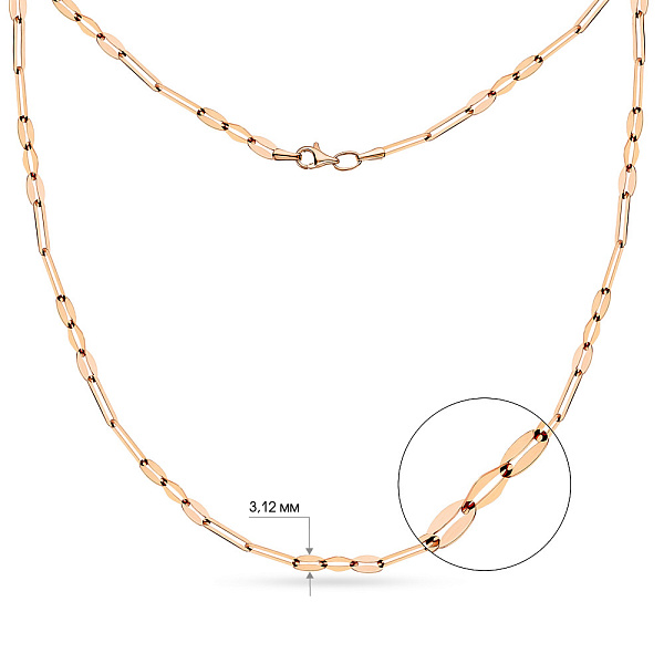 Колье золотое "Звенья" (арт. 352044) – изображение 3