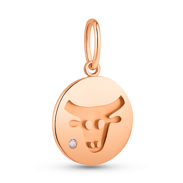 Золотий підвіс Телець (арт. 424739тл) – зображення 1