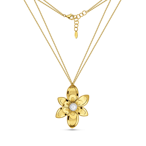 Золотое колье Francelli с жемчугом (арт. 352903жпрлб) – изображение 2