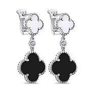 Срібні сережки-підвіски Конюшина  (арт. 7502/9242по)