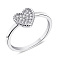 Серебряное кольцо Сердце с фианитами (арт. 7501/6483) – изображение 1
