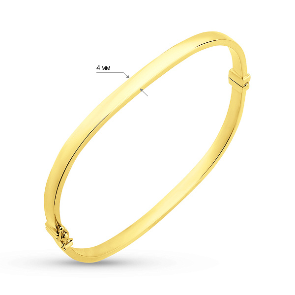 Жесткий браслет из желтого золота (арт. 323038/4ж) – изображение 5