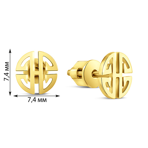 Золотые пусеты (арт. 110601ж) – изображение 2