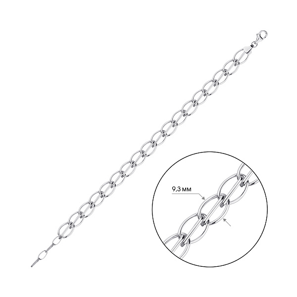 Серебряный браслет без камней (арт. 7509/4419) – изображение 2