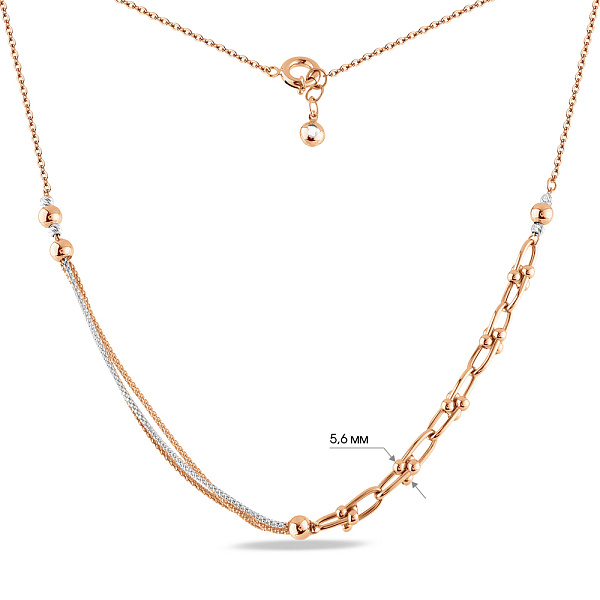 Колье из красного и белого золота (арт. 352444кб) – изображение 6