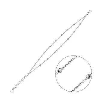 Золотий браслет на ногу з кульками (арт. 340065бн)