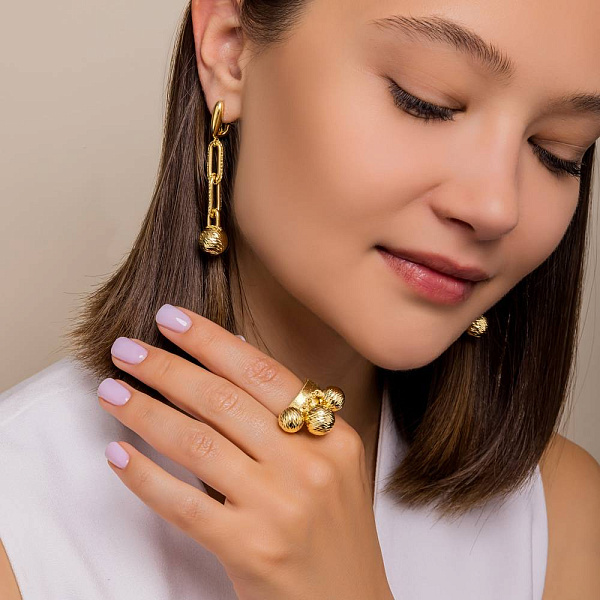 Серьги Francelli из желтого золота (арт. 1091358ж) – изображение 7