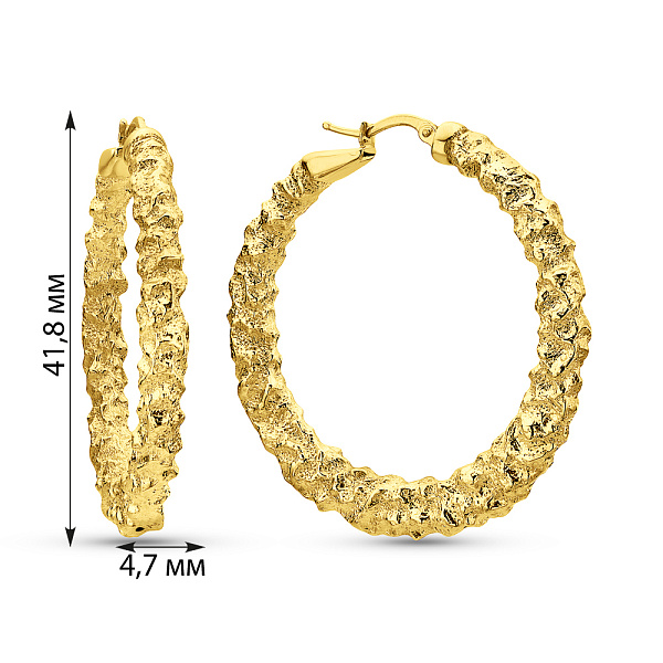 Золотые серьги кольца Francelli (арт. е1091770/40жм) – изображение 4