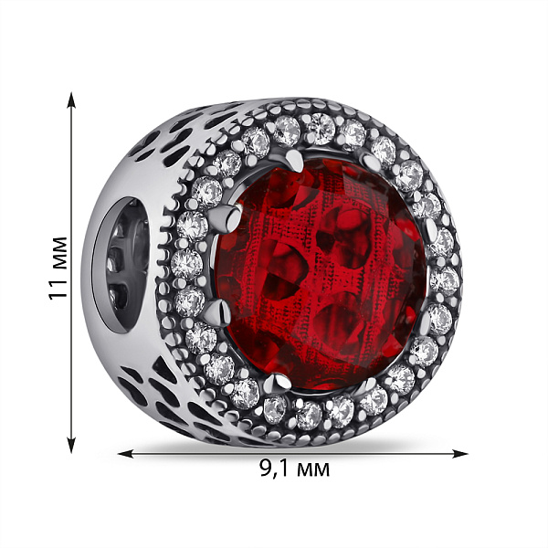 Серебряный шарм с альпинитом (арт. 7903/П5ФГ/7002) – изображение 2