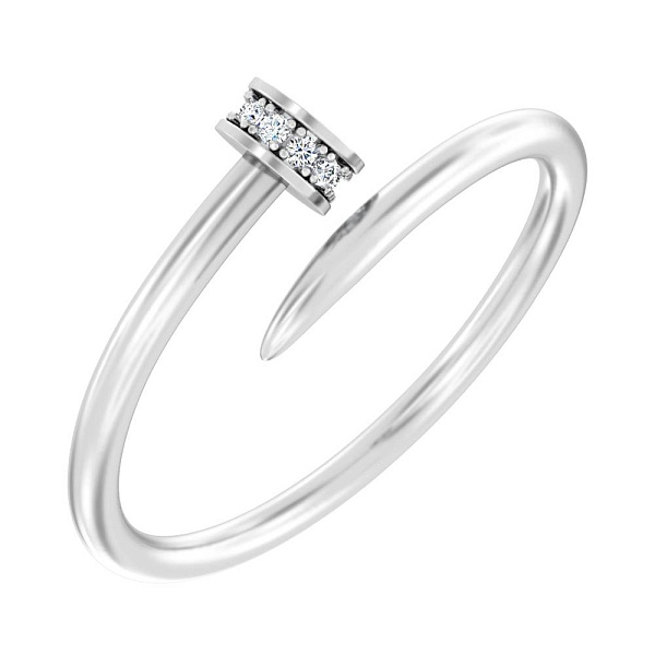 Золотое незамкнутое кольцо "Гвоздь" (арт. 141175б) – изображение 1