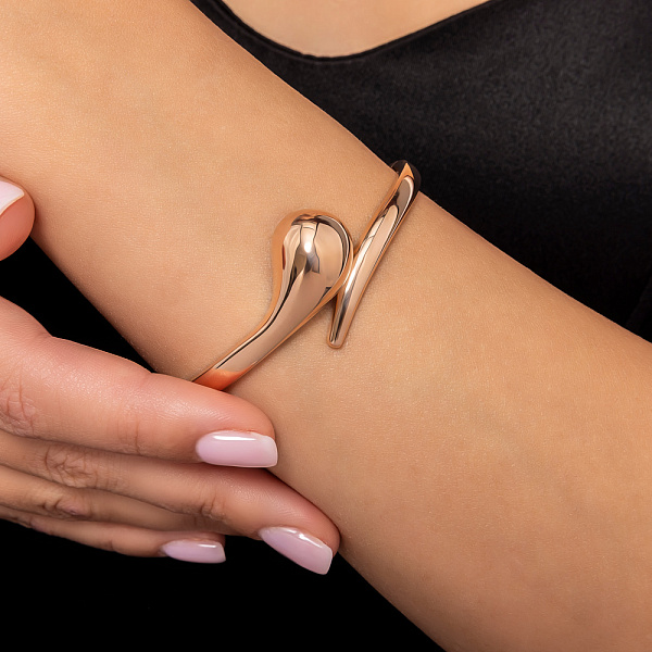 Жесткий золотой браслет (арт. 340118) – изображение 2