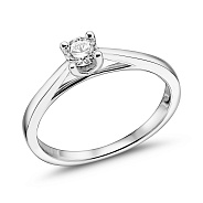 Золотое кольцо с одним бриллиантом (арт. К341428020б)