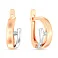 Серьги из красного и белого золота с фианитом (арт. 107024кб) – изображение 1