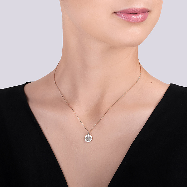 Золотое колье с фианитами (арт. 351220) – изображение 3