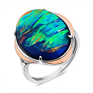 Фото Кольцо из серебра с опалом (арт. 7201/318Поскп)