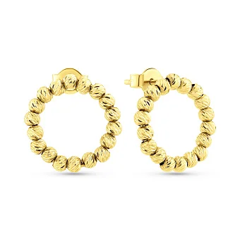 Серьги-пусеты из желтого золота (арт. 107138ж)