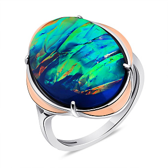 Кольцо из серебра с опалом (арт. 7201/318Поскп)