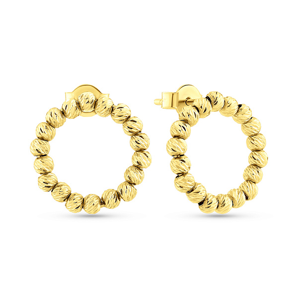 Серьги-пусеты из желтого золота (арт. 107138ж) – изображение 1