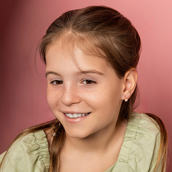 Серьги из красного золота "Корона" (арт. 110917) – изображение 4